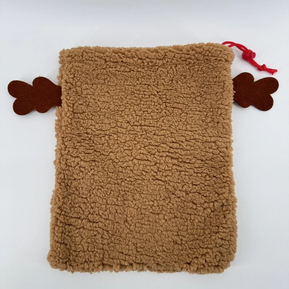 New! Target Bullseye Playground Reusable Fabric Reindeer Gifting Sack 11